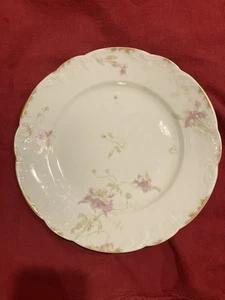 Antike Elite SM St. Martial Limoges Frankreich Blumen Teller Lilien 9,5" um 1900 - Bild 1 von 10