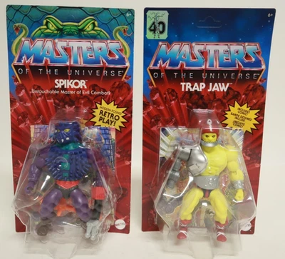 Trap Jaw 40th Ann. + Spikor Retro He-Man MOTU Masters of the Universe Retro Play - Imagem 1 de 4