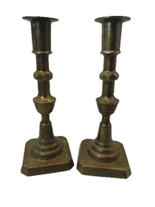 Coppia di portacandele vintage in ottone alveare 9” set di 2 - Foto 1 di 5