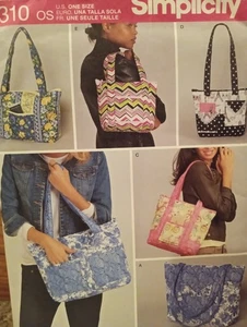 Purse Sewing Pattern 8310 Bag Sewing Pattern Zippered Shoulder Bag - Picture 1 of 2