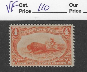 US Scott # 287, 4 cent orange,Indian Hunting Buffalo, 1895, MHR,VF, scv. $110 - Picture 1 of 2