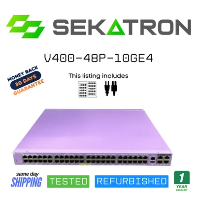 🔀 Extreme 18104 V400-48P-10GE4 • 48-Port Gigabit PoE+ • 4× 10 GbE SFP+⚡FastShip - Image 1 of 2