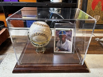 Ken Griffey Jr. Signed 1994 All-Star Ball With Upper Deck Card And Display Case - Image 1 of 4