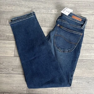 Jeans Lee Carol regular dritti denim blu W26 L31 donna mai indossato - Foto 1 di 15