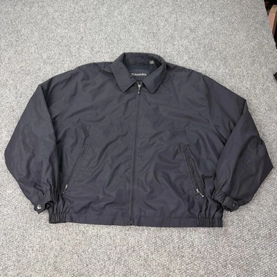 St. John's Bay Jacket Mens 2XL Black Zip Windbreaker Mesh Lined Zipper Pockets - Image 1 of 4