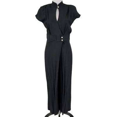 Mono Cache para mujer 6 botones de estrás negro almohadillas para el hombro Capri vintage Foto 1 de 4