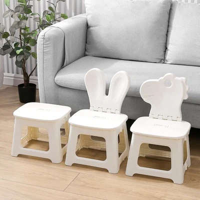 Dinasour L Folding Stool Lightweight Portable Cartoon White Step Stool With - Image 1 of 4