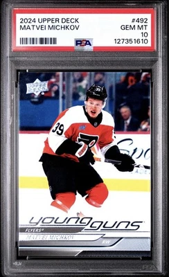 2024-25 Upper Deck Ser. 2 Young Guns Matvei Michkov #492 (RC) PSA 10 🥶🏒 - Image 1 of 2