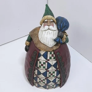 Jim Shore Heartwood Creek Santa with Quilted Bag B105529 Holiday Figurine - Picture 1 of 10