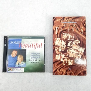 Bill and Gloria Gaither Lot - Something Beautiful - 2 CDs & Old Friends VHS - Bild 1 von 15