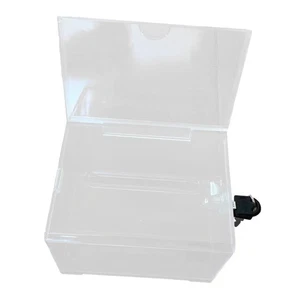 Boîte de don transparente avec serrure, boîte de don en acrylique pour table - Afbeelding 1 van 6