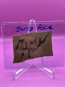 Jerry Rice Cut Autograph San Francisco 49s NFL Hall of Famer HOF Signed - Picture 1 of 3