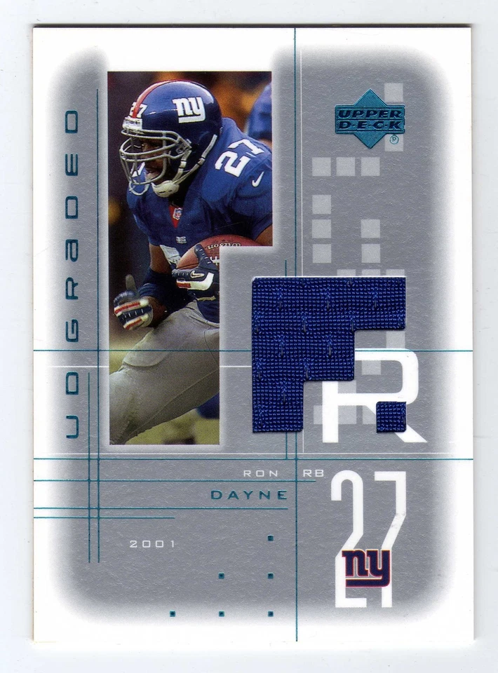 2001 UD Graded Ron Dayne Giants Game Used Jersey BV$10 - Image 1 of 1