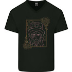 Virgo Steampunk Zodiac Star Sign Astrological Mens V-Neck Cotton T-Shirt