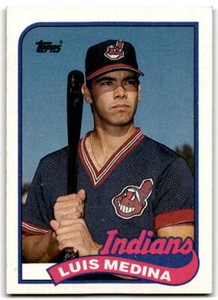 1989 Topps #528 Luis Medina EX/NM RC Rookie Indians ID:43647