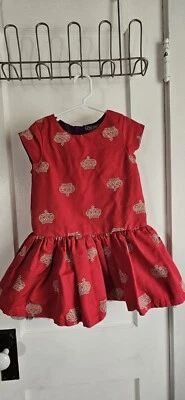 GENUINE KIDS FROM OSHKOSH RED GOLD EMBROIDERED CROWN Tutu Dress Girl Sz 5T - Image 1 of 4
