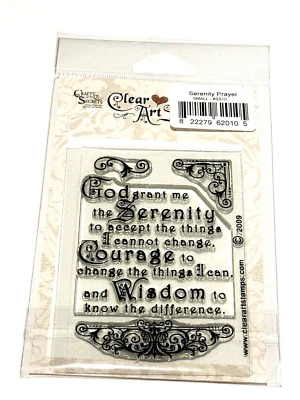 НОВЫЕ прозрачные художественные марки Crafty Secrets SS10 молитва о безмятежности религиозный христианский Бог - Изображение 1 из 4