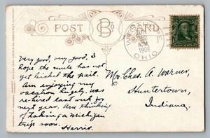 Westhope Ohio OH Henry County 1908 Type 2/2 Doane Cancel Postcard DPO - Picture 1 of 2