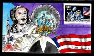 2842 $9.95 Express Mail (1994) FIRST MOON LANDING FDC HD/HP BY JAMES B. PASLAY - Picture 1 of 1
