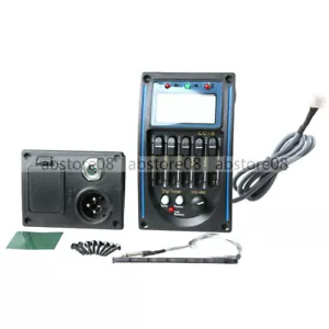 5-Band LC-5 Acoustic Equalizer Guitar EQ Pickup Preamp LCD Tuner Piezo Amplifier - Picture 1 of 8