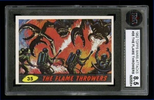 1962 MARS ATTACKS #35 THE FLAME THROWERS KSA 8.5 ICONIC HIGH QUALITY TOPPS CARD - Picture 1 of 2