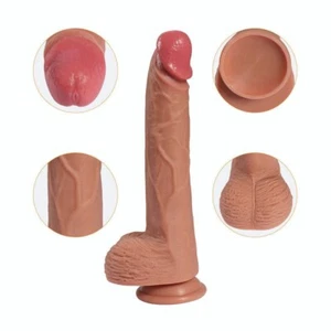 Liquid Silicone Realistic Huge Dildo Cock Suction Cup Women Sex Toys  - Picture 1 of 6