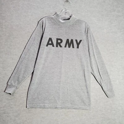 Camiseta DE COLECCIÓN Ejército Hombres Pequeña Gris Y2K IPFU Logo Camiseta Manga Larga Foto 1 de 4