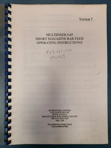Multifeed CNC Bar Feed 3-65 Short Magazine Bar Feed Operation Instructions - Picture 1 of 2