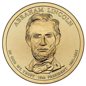 2010 D - Abraham Lincoln Presidential Golden Dollar Coin UNC FROM MINT ROLL - Picture 1 of 2