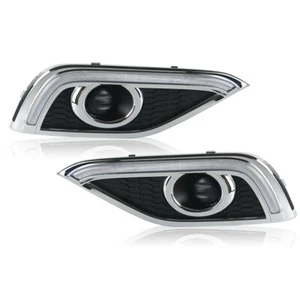 2 Pcs Car LED DRL Daytime Running Lights Fog Lamp Cover For Honda CR-V 2012-2014 - Picture 1 of 8