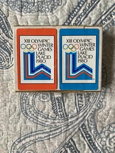 Vintage XIII Olympic Winter Games Lake Placid 1980 Congress Playing Cards - Picture 1 of 11