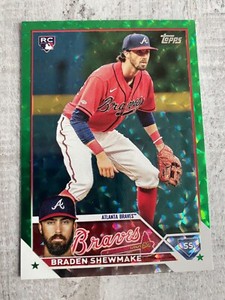 Braden Shewmake RC 2023 Topps Update #US206 Green Foilboard /499 Atlanta Braves