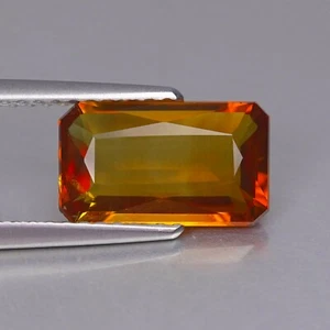 1.98 Ct Fantastic Rare ! Unheated Madeira Orange 100% Natural Citrine Octagon - Picture 1 of 4