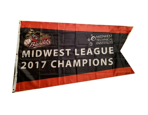 Quad City River Bandits 2017 Midwest League Champions SGA Banner Flag Astros Cover