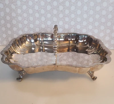 Plato de plata Eloquence Lunt de colección doble plato en pedestal con pegatina de fabricantes Foto 1 de 4