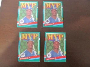 Vier (4) 1990 Blatt Ken Griffey Jr. Fehlerkarten (keine Periode nach Inc) - Bild 1 von 2