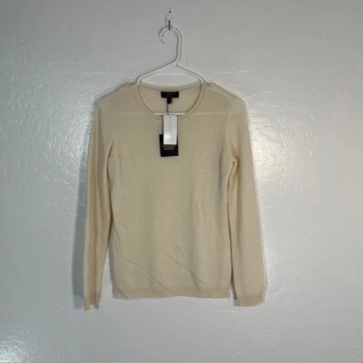 Suéter Charter Club Cashmere para Mujer XS Crew Pullover Marfil NUEVO Foto 1 de 4