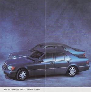 MERCEDES S-KLASSE 300 SD 300 SE 2.8 W140 Lounge Prospekt Brochure 1993 AF - Picture 1 of 2