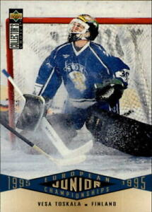 Vesa Toskala 1995-96 Upper Deck Collector's Choice Rookie Card #335 NMT Sharks