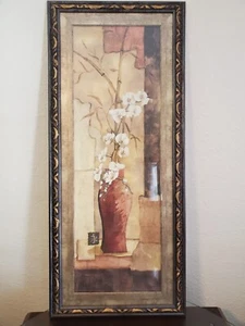 C Winterle Olson Floral Vase Print Framed Hanging Art - Picture 1 of 3