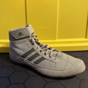 Adidas HVC 2 Ringen Kampfschuhe Wildleder grau schwarz Herren Größe 8 rechts 7,5 links - Bild 1 von 11