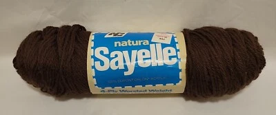 Natura Sayelle 4 Ply Wood Brown 306 Yarn Skein Dye Lot: 55655 J3 NOS  - Image 1 of 4