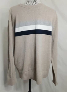 Roots Sweater Men's Size XL Cotton Color Blocking Crew Neck Work Casual Evening - Picture 1 of 4