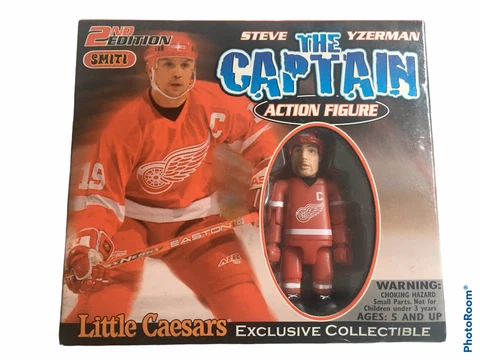 VTG Steve Yzerman  Captain Action Figure Detroit Red Wings Hockey Little Caesars Cover