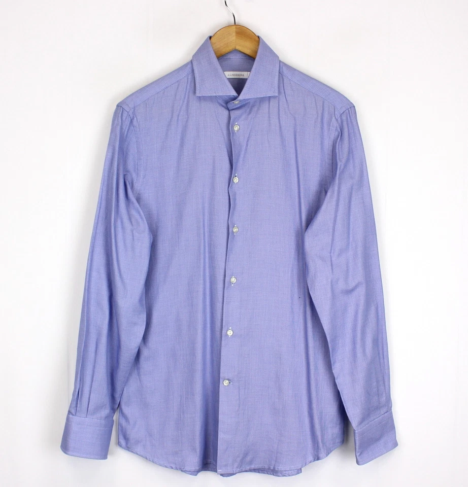 Camisa Formal J. LINDEBERG Hombres Talla 38 15" Ajuste Regular Púrpura Extendido ma6635 Foto 1 de 4