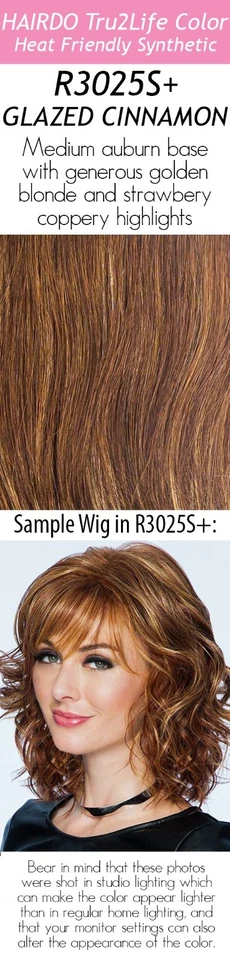 Hairdo HairUWear Wig Graceful Bob/feathered Glazed Cinnamon Med/Red Ginger