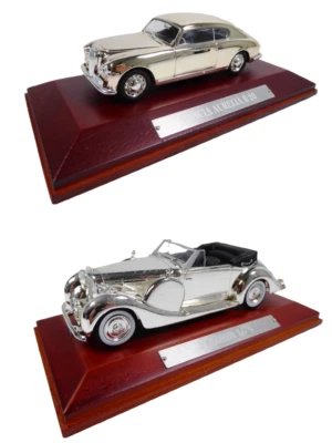Lot 2 voitures 1/43 LAGONDA LG6 + LANCIA AURELIA Atlas Silver Cars Diecast SC9 - Photo 1/4