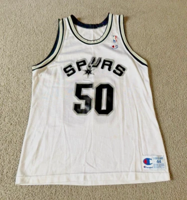 VTG Champion San Antonio Spurs David Robinson NBA Jersey - White - Size 44 - Image 1 of 4