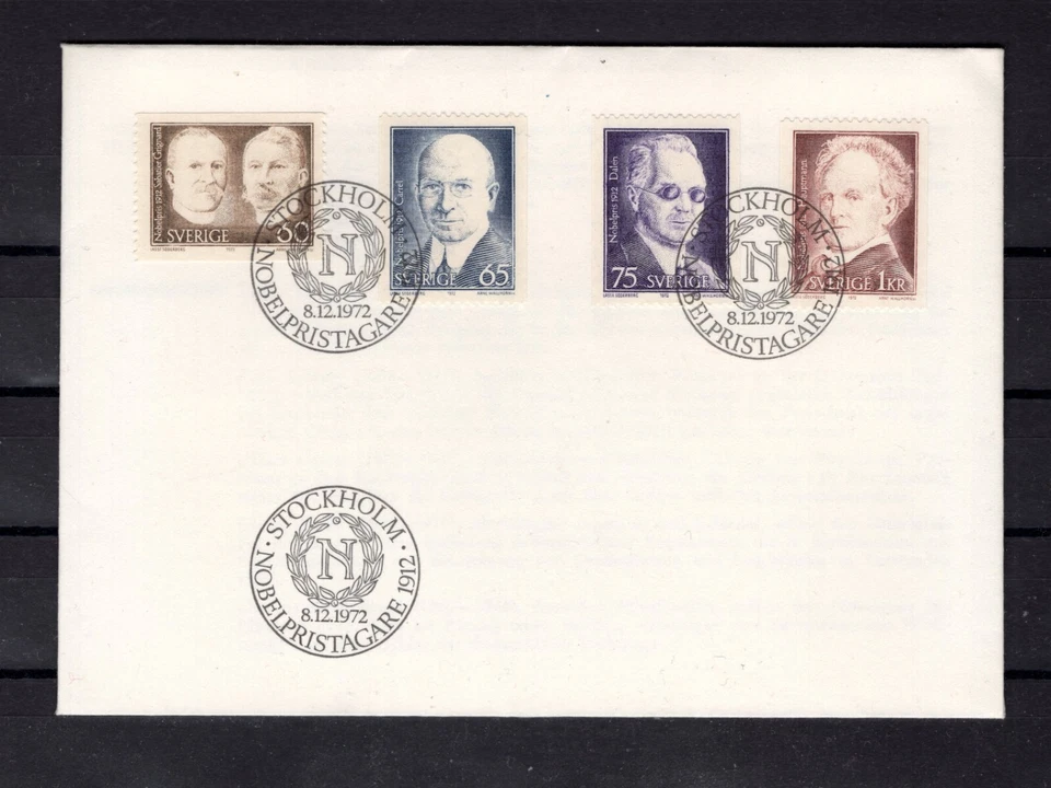 Sweden 1972 nobel prize FDC . - Image 1 of 1