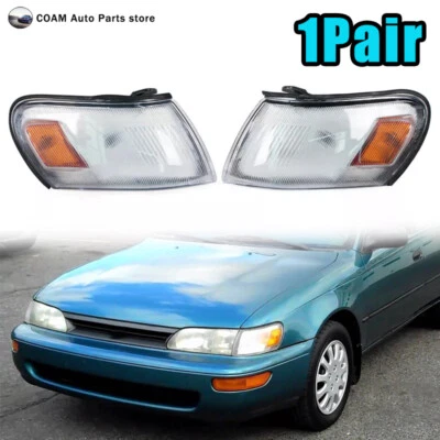 2Pcs Para Toyota Corolla 1993-1997 Luces de Esquina de Señal de Giro de Estacionamiento de Marcador Lateral Foto 1 de 4